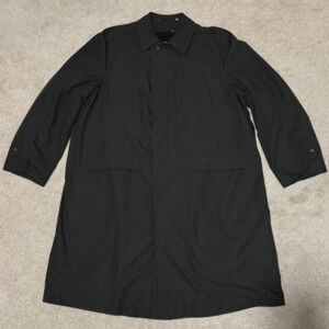 VTG Inca Timme Tuft Mens Trench Coat Jacket Alpaca Pile Green Glen Plaid Sz 44 L